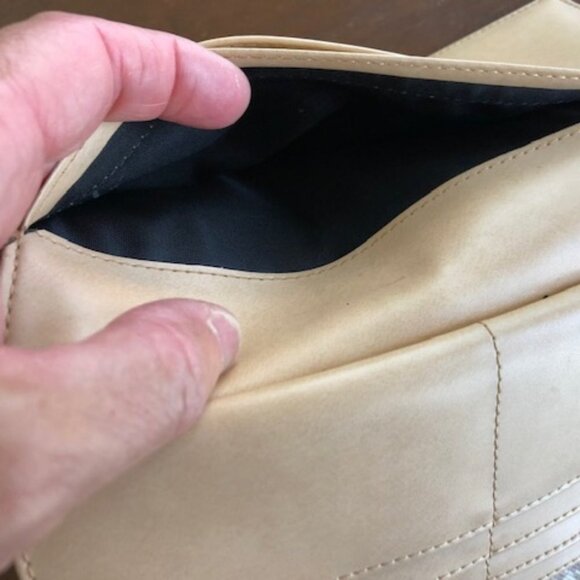 RALPH LAUREN Long Tweed Wallet Cream Pink Gray - Picture 15 of 16